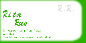 rita rus business card